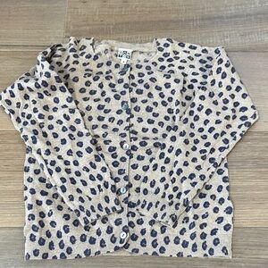 Bonton Beige and Navy Kids Button Down Shirt